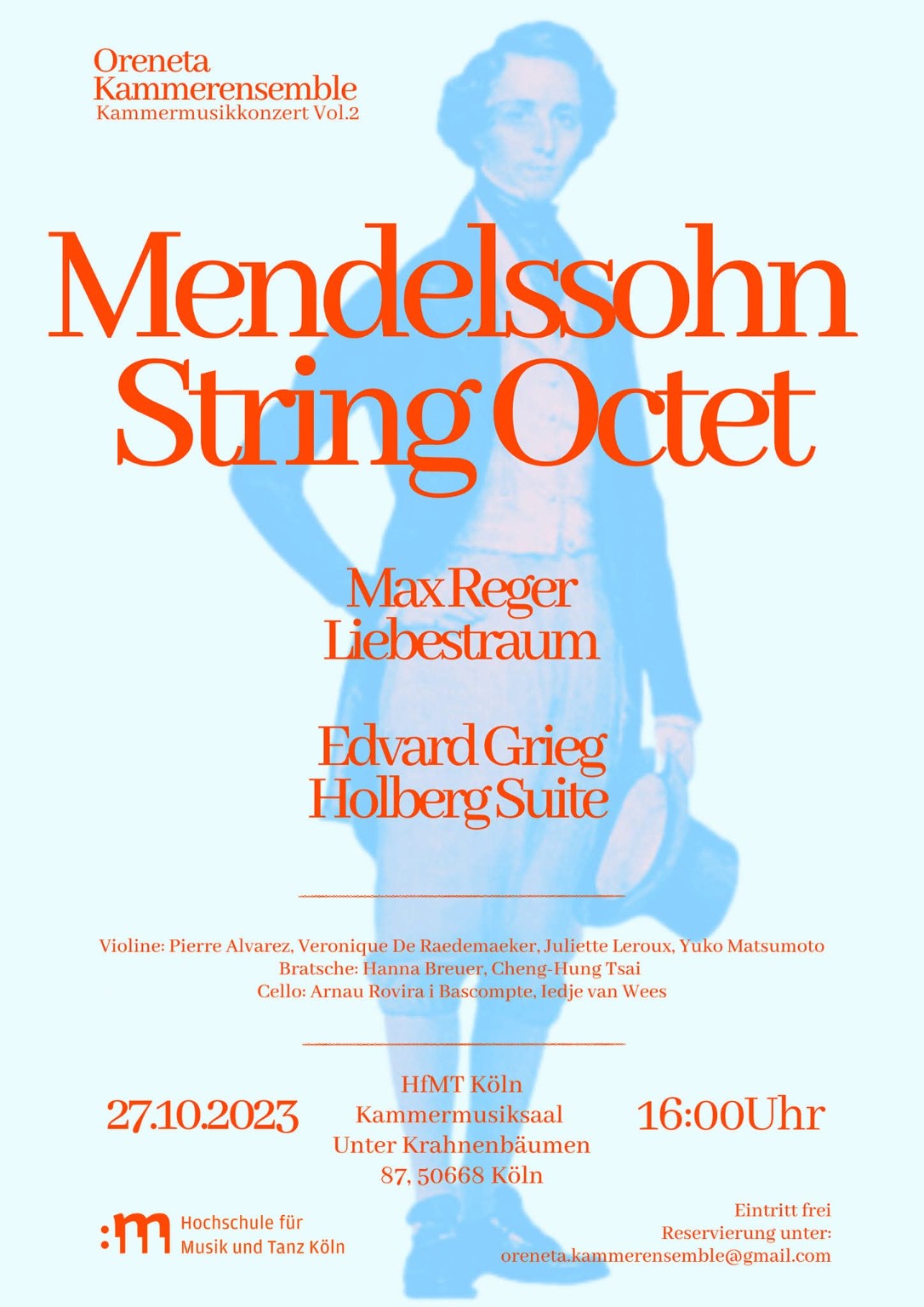 Flyer, Kammermusikkonzert Vol. 2, Cologne 2023