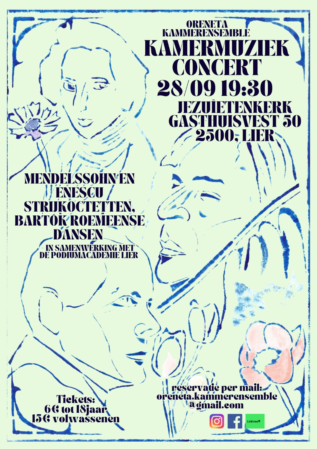 Flyer, Oreneta Kammerensemble, Lier 2024